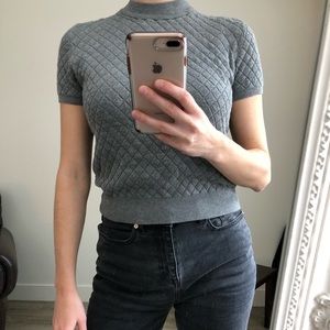 Forever 21 - quilted gray sweater top